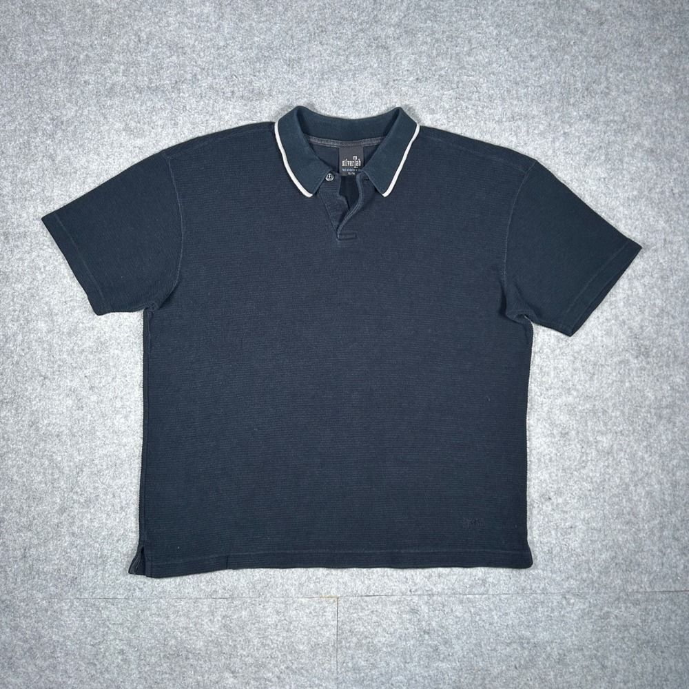 Levi's SilverTab Polo Mens XL Navy Blue Vintage 90s Baggy Skater Grunge
